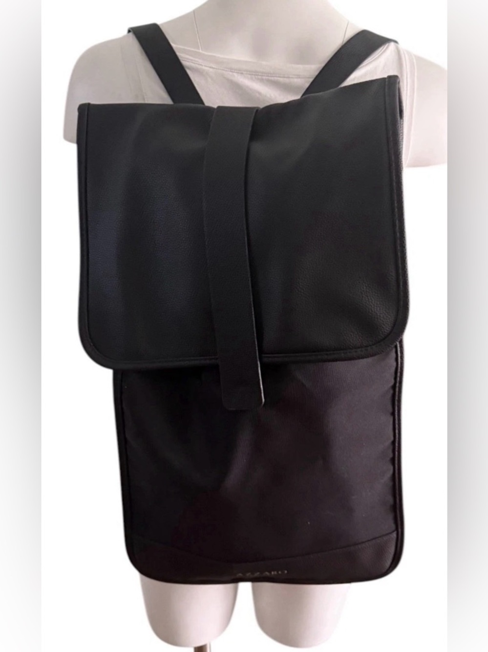 AZZARO Logo Mens Limited Edition Black BackPack Travel Bag